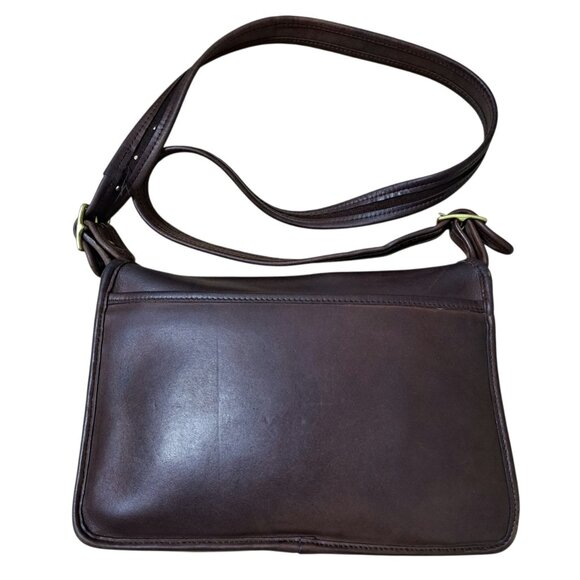 Coach Legacy City Cross Body Bag Women Vintage Made n US Brown Leather Turn Lock - Picture 9 of 14